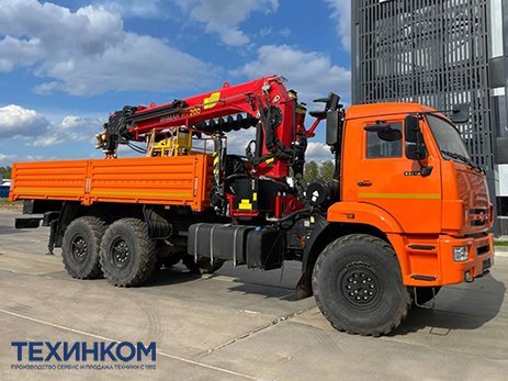 Бортовой автомобиль KAMAZ-43118-73094-50 с КМУ Палфингер Инман ИТ-200 + бур + люлька