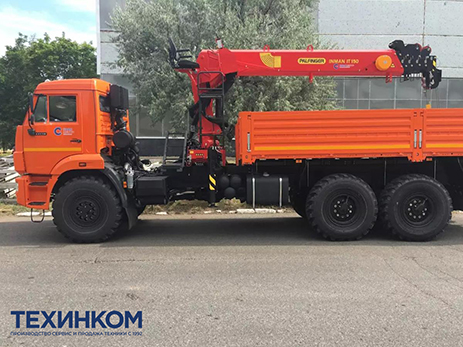 Бортовой автомобиль KAMAZ-43118-3027-48 с КМУ Полфингер Инман ИТ-150 (мод. 6591-3806А-48)