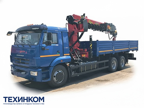 Бортовой автомобиль KAMAZ-65117-3010-48 с КМУ Палфингер Инман ИТ-200 + бур (мод. 6590-357321-48)