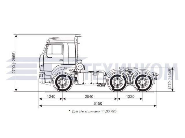 Фото №2: Седельный тягач КАМАЗ-65116 (15 тонн, 6х4)