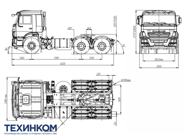 Фото №5: Седельный тягач KAMAZ-65116 (15 тонн, 6х4)