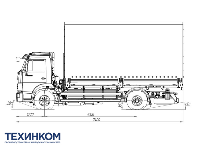 Фото №2: Бортовой автомобиль KAMAZ-4308
